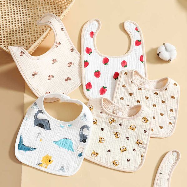 

bibs burp cloths cotton cute cartoon printing newborn baby bibs g220605