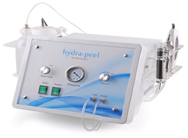 

4 in 1 hydra peel ultrasonic skin scrubber water diamond micro dermabrasion oxygen jet peel hydrafacial dermabrasion skin care mac3491310, Black;white