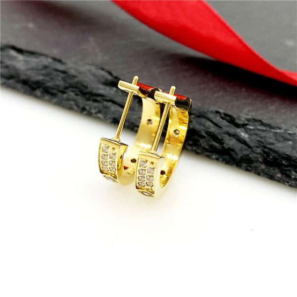 

designer diamond stud earrings wholesale jewellery korean sterling silver jewellery cubic zirconia stainless steel hoop earring customize wo, Golden;silver