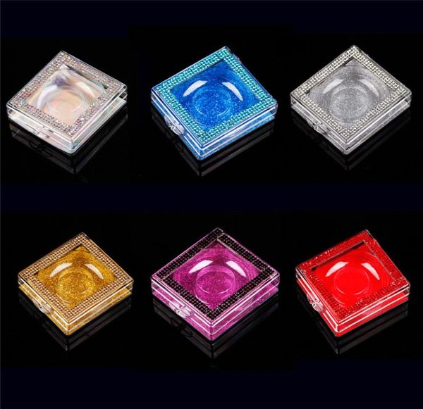 

square diamond false eyelash packaging box fake 10mm25mm 3d mink eyelashes boxes diamond case lashes empty box2351326
