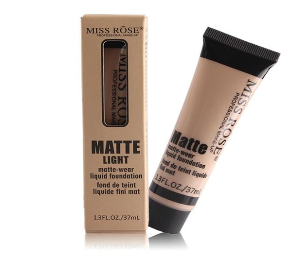 

miss rose matte light liquid foundation mattewear nourishing makeup base 37ml professional face make up product9868162