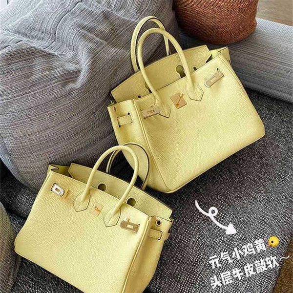 

10a h erme s designer birkins racechoice platinum chicken yellow fashion handbag high sense leather large capacity female commuter have logo