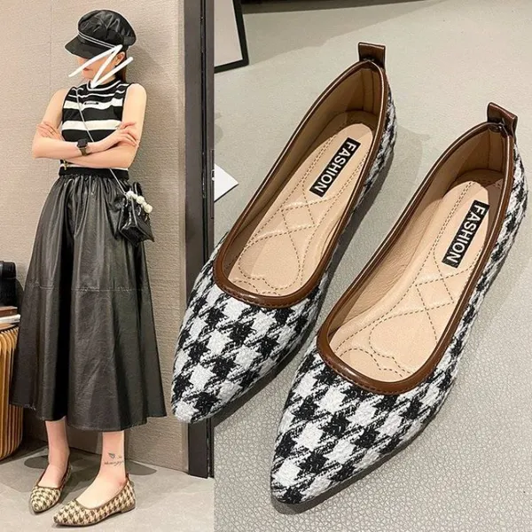 

small incense wind tip single shoe female 2023 new night wind gentle shoes soft sole soft surface fairy shallow mouth flat shoes, Black