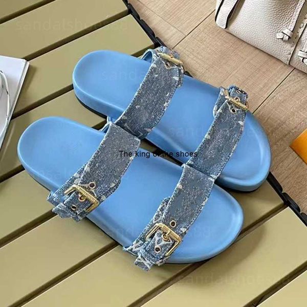 

designer sandals famous sandles for women bom dia flat comfort mule slides sandal leather buckle brown black blue sliders sandels paseo flat