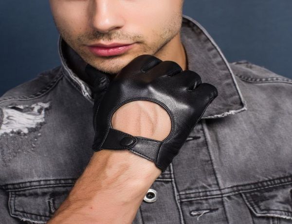 

men039s genuine leather gloves locomotive driving gloves imported sheepskin touch screen winter black gloves 2010216182572, Blue;gray