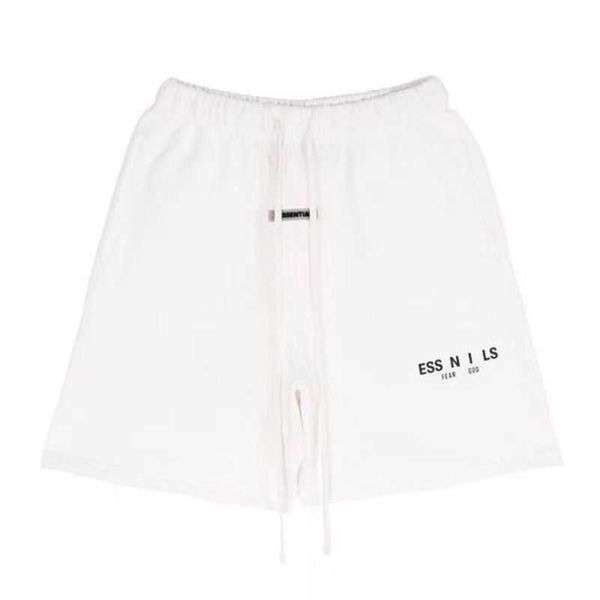 

2023 reflective high street shorts men's casual sports pant loose oversize style drawstring short pants trend designer ess essentail sh, White;black