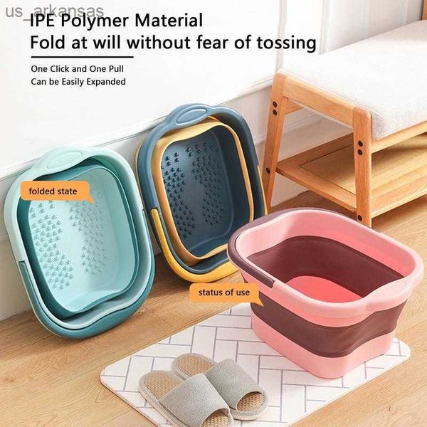 

foldable foot bath tub portable foot soaking basin large capacity relaxing foot massage bucket pedicure foot spa tub washbasin l230523