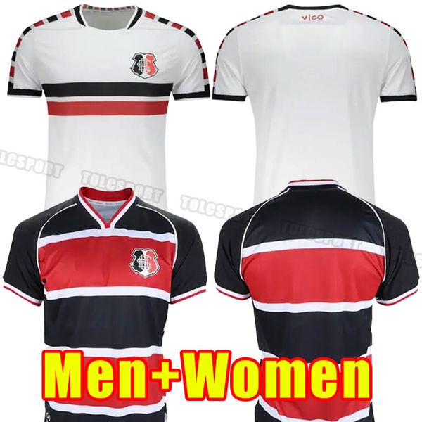 

23 24 santa cruz fc mens soccer jerseys 2023 2024 home away white football shirts short sleeve uniforms women, Black;yellow