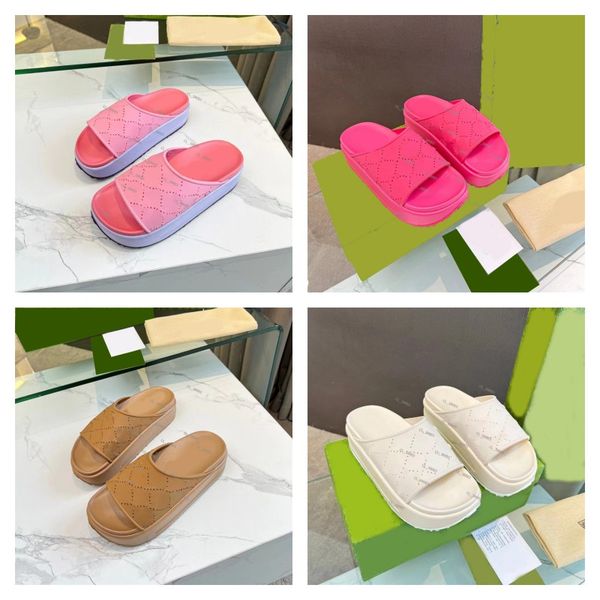 

women sandal designer sandals foam slides brand platform slippers women sandal fashion beach slide sandal rubber slipper flat flip flops wit, Black