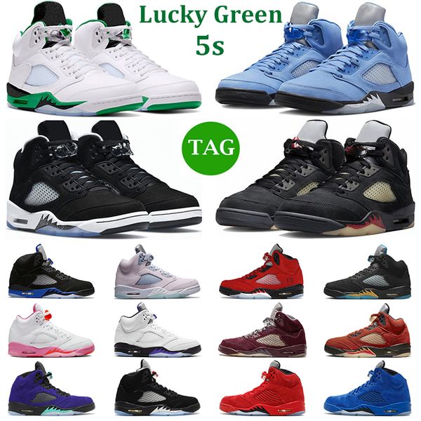 

jumpman 5 5s men basketball shoes lucky green unc racer blue georgetown aqua raging red easter oreo concord mens trainers sport sneakers