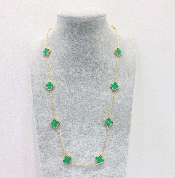 

fashion classic 4/four leaf clover necklace link chain 18k gold agate shell mother-of-pearl for women girl wedding mother' day titanium, Silver