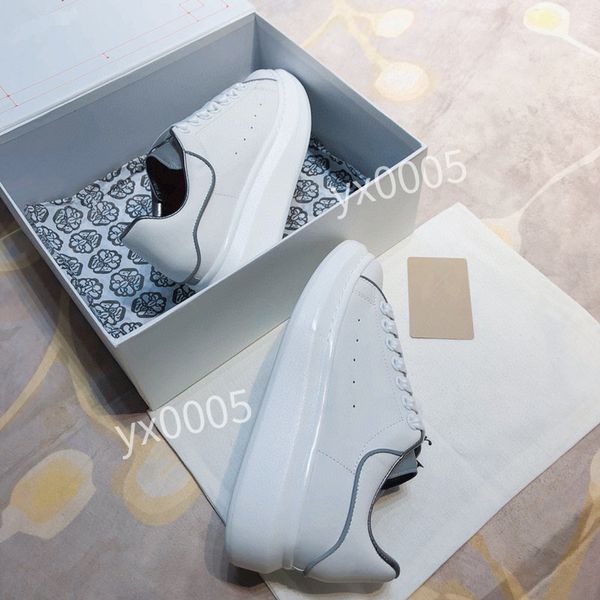 

men women brand designer quality classics flat sneaker casual shoes leather white letter overlays fashion platform sneakers, Black