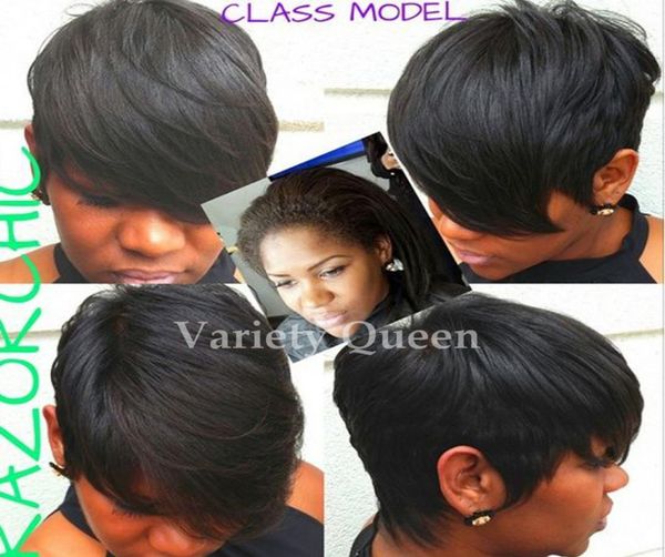 

short cut human hair wig brazilian hair short bob wigs for black women lace wigs with bangs human hair pixie wigs9527193, Black;brown