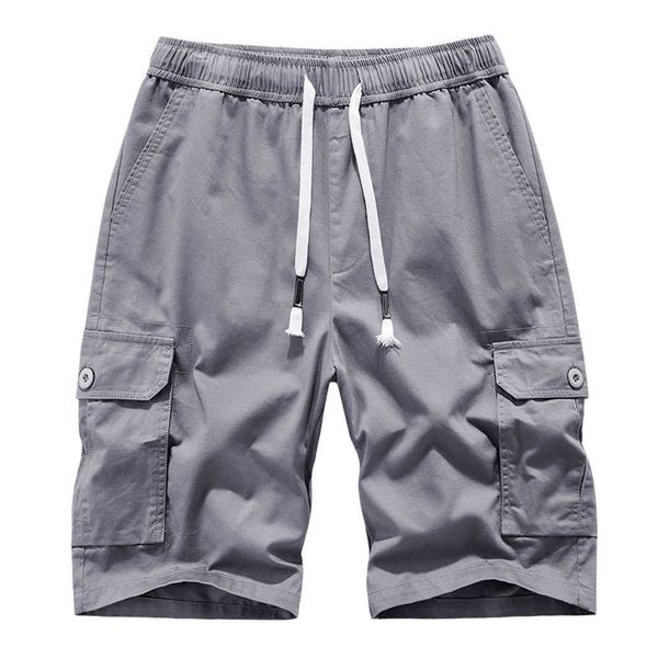 

2023 new workwear shorts men's large cotton casual pants sports capris{category}, White;black