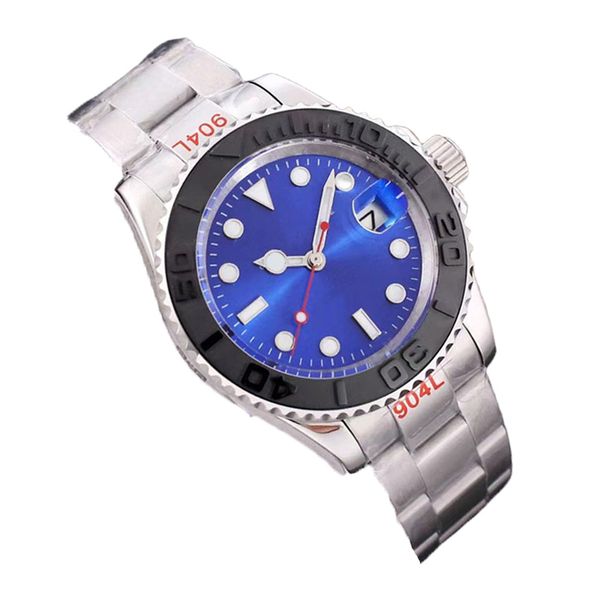 

men's and women's watch submarine movement 40mm blue black dialrose gold ceramic bezel two-tone inlaid stainless steel original so, Slivery;brown