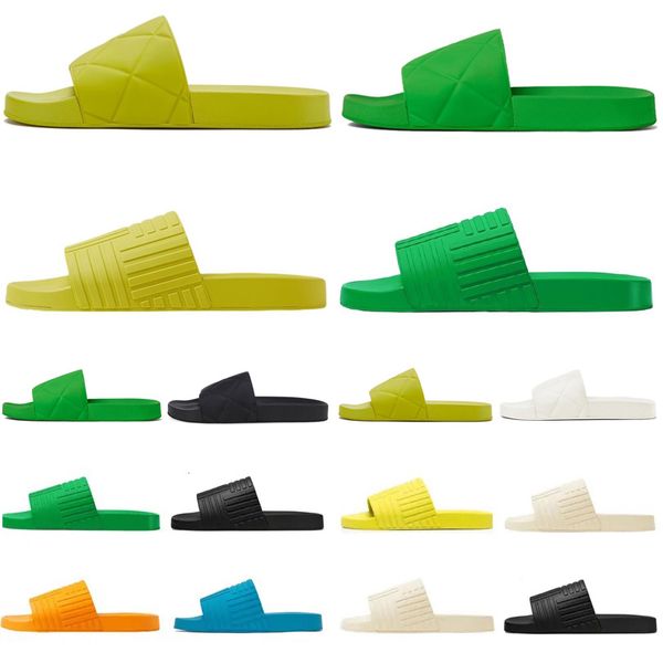 

men women designer slippers sandals slides quilted slider summer flip flops black green kiwi white orange parakeet beige mens outdoor slippe
