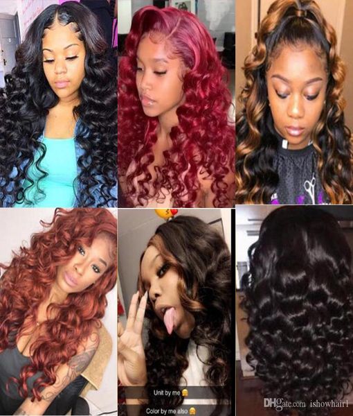 

28 32 34 40 inch water human hair wigs 150180250 afro kinky curly loose deep yaki straight lace frontal wig human hair lace fro3077963, Black;brown