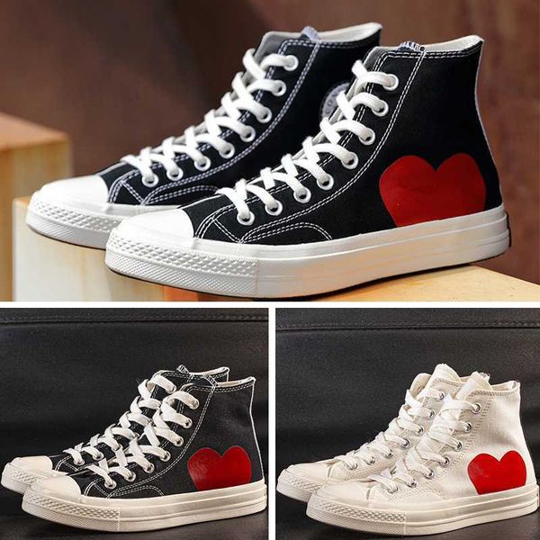 

2022 classic casual men womens 1970 canvas shoes star sneaker chuck 70 chucks 1970s big eyes red heart shape platform jointly name a3, Black