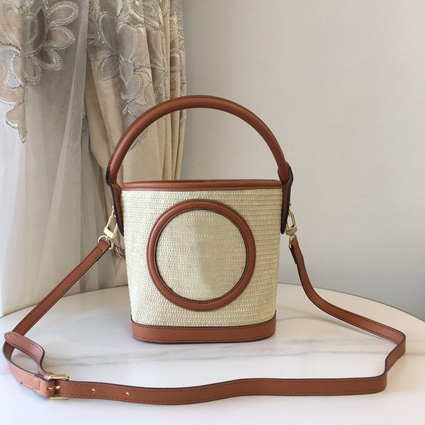 

grass woven shopping bag one shoulder beach bag designer for summer detachable strap tote bag fashion designer women new style large capacit