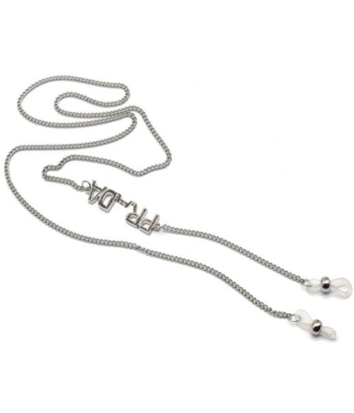 

3 colors metal letter sunglass chain women men letters eyeglasses chains eyewear accessories9681089
