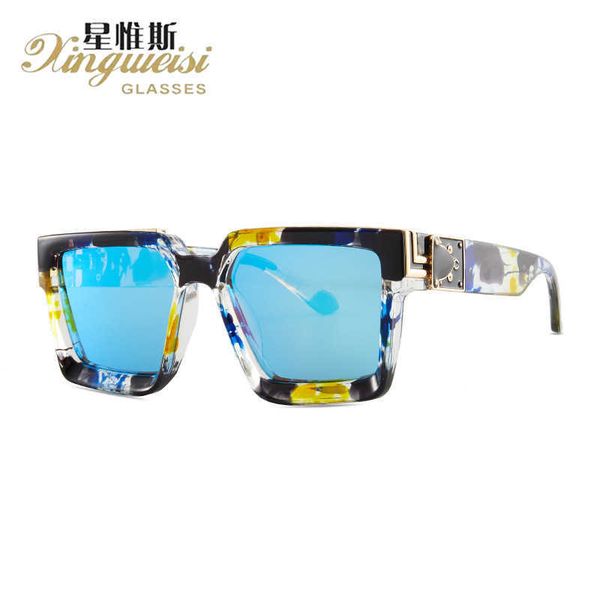 

new star fashion millionaire set glasses for men and women sunglasses, White;black