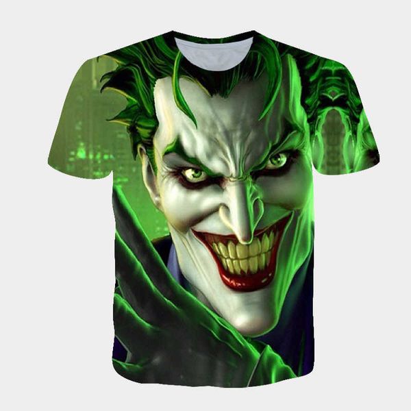 

trade european and foreign american summer anime cartoon d digital printing loose tshirt men's trend short sleeve qbw, White;black