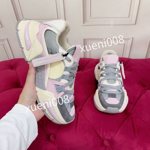 

women classics casual shoes designer womens leather lace-up sneaker fashion running trainers letters woman shoes flat printed gym sneakers, Red;white