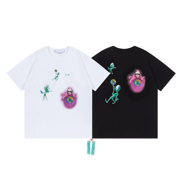 

o ff white tshirt mens&womens designer graffiti t-shirts printed fashion man t-shirt cotton casual tees short sleeve luxury hip hop streetwe, White;black