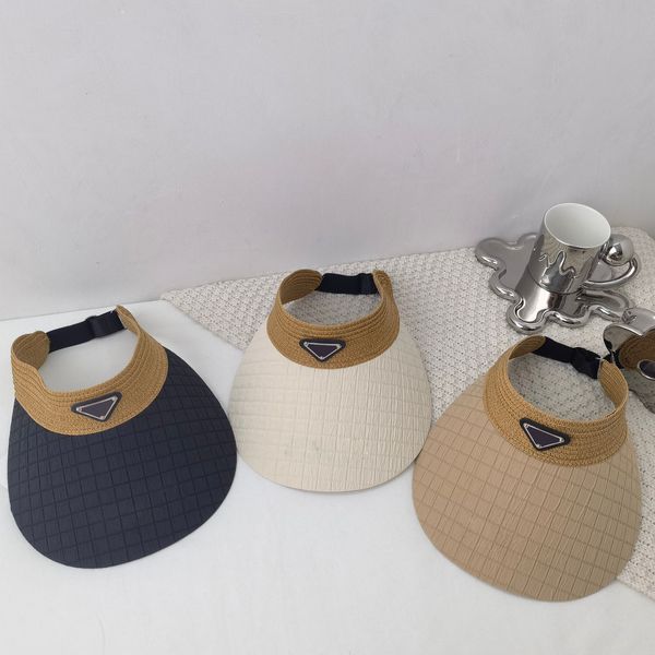 

women's luxury designer ball cap summer vacation travel dating hat sun protection breathable triangle letter print 3 colors casquette, Blue;gray