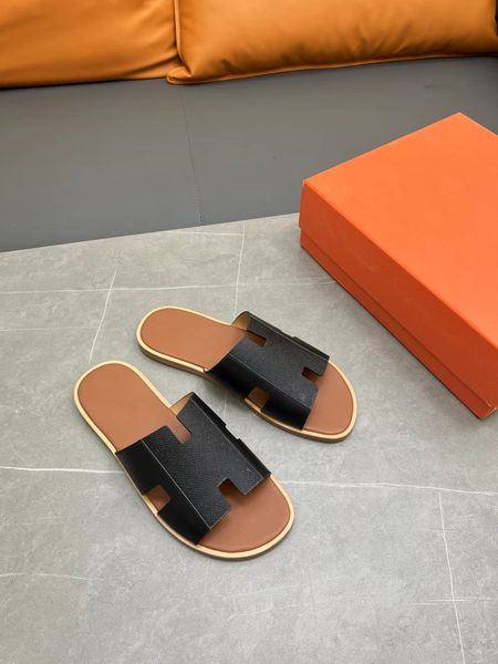 

2023s luxury izmir summer sandals shoes patent leather men slippers slip on beach slide flats boy's flip flops sandalias eu38-46.origin, Black