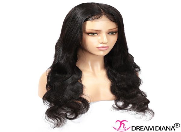

brazilian peruvian indian 100 unprocessed virgin human hair wigs body wave 4x4 swiss lace 150 density 1430 inch long for black 3980181, Black;brown