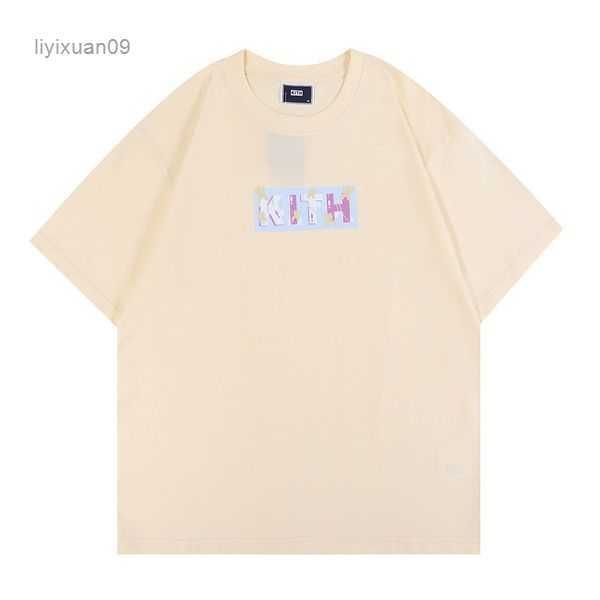 

23ss designer t shirt kith tshirts washed short-sleeved oversized tees mens us size wknn 2 ex6e, White;black