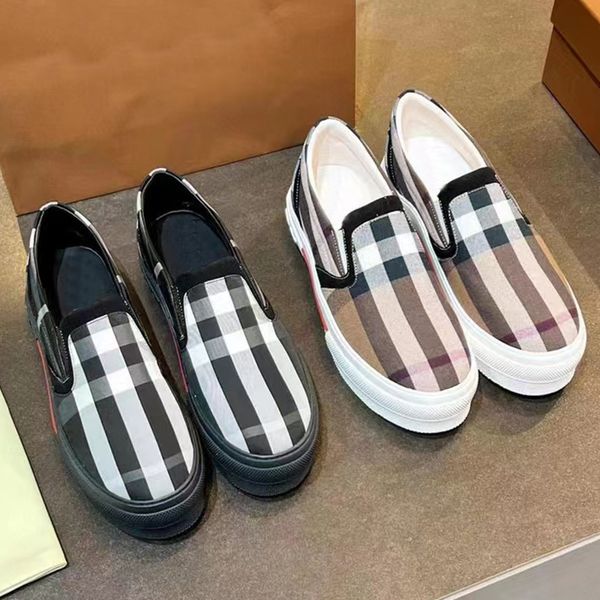 

designer casual shoes brand sneakers splicing color loafers flat cover shoes leather cloth breathable fashion comfortable shoes, Black