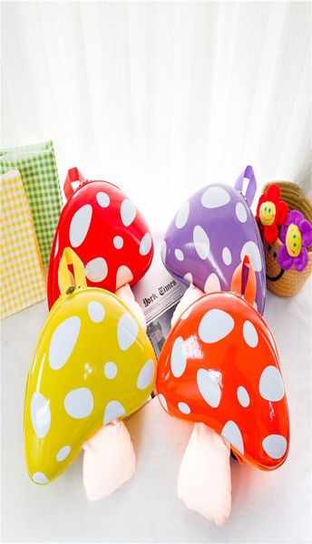 

3d children backpack kindergarten schoolbag for girl boys mushroom shape bag kids backpacks cute toddler baby school bags8602453, Black;red