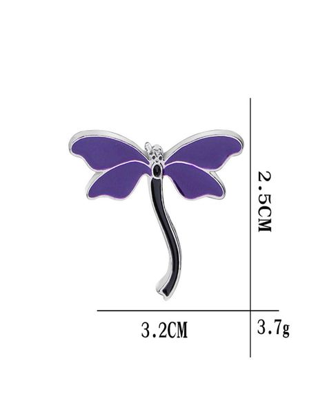 

cute dragonfly animal enamel pin brooch badge denim jackets shirt collar lapel pin badge clothes jewelry7527392, Gray