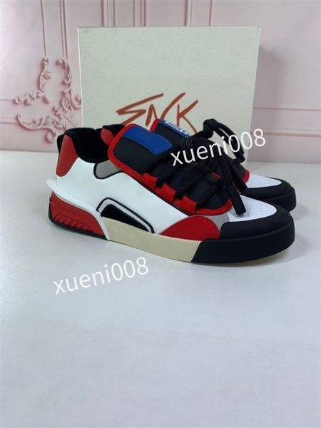 

new brand women classics casual shoes designer leather lace-up sneaker fashion running trainers letters woman shoes flat printed gym sneaker, Red;white