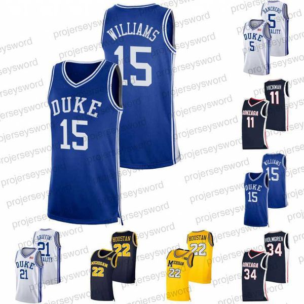 

custom ncaa 2022 draft basketball jersey paolo banchero nolan hickman mark williams a.j. griffin caleb houstan chet holmgren jabari smith jr, Black;red