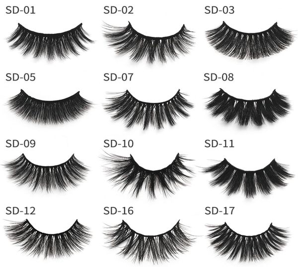 

20 style 8 d 15 mm mink eyelashes eyelashes soft natural thick mink lashes custom packaging strip false eyelash custom logo f8585772