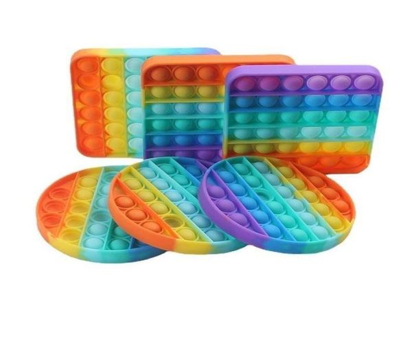 

tie dye rainbow key rings fidget spiral a5 push bubble cover school stationery kids girls toys2804933, Slivery;golden