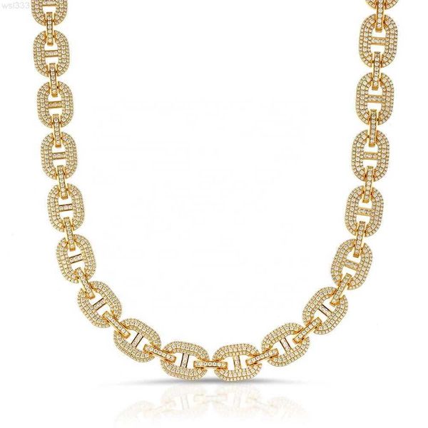 

geometric 18k gold hip hop punk chain necklace for men boy hip hop jewelry fashion, Silver