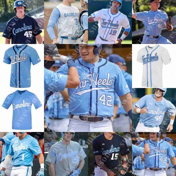 

north carolina baseball jersey johnny castagnozzi vance honeycutt zarate danny serretti tomas frick reece holbrook alberto osuna colin moran, Blue;black