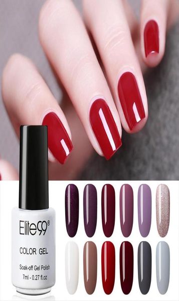 

elite99 12 pieceslot pure color gel nail polish set vernis semi permanant uv nails gellak base needed nail art varnish2734266, Red;pink