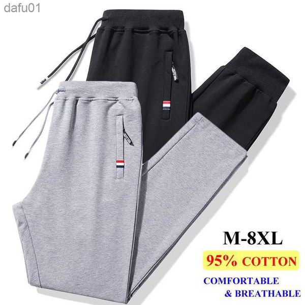 

casual pants men fitness sportswear tracksuit bottoms skinny sweatpants trousers gyms jogger track pants mens joggers m-8xl k340 l230520, Black