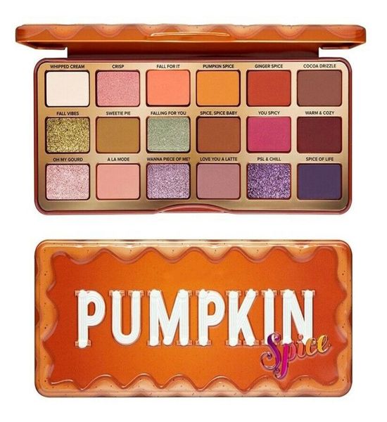 

pumpkin spice eyeshadow makeup palette 18 colors limited holiday edition christmas warm and spicy matte glitter eye pigmented pres8587384