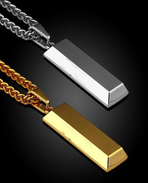 

long chain men necklace hip hop jewelry silver gold plated square pendant necklaces dj rap style hipster mens jewellery4147912