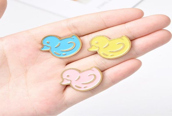 

cartoon cute animal brooch pins duck pink yellow blue lovely sweet badges trendy fashion jewelry for children lapel backpack pin8855112, Gray