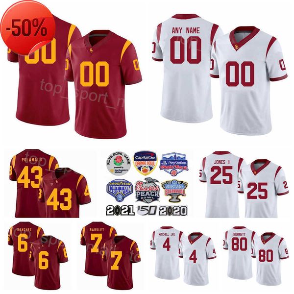

ncaa college football usc trojans jersey 13 caleb williams 26 travis dye 6 austin jones 3 addison 4 williams 18 eric gentry 53 shane lee uni, Black;red