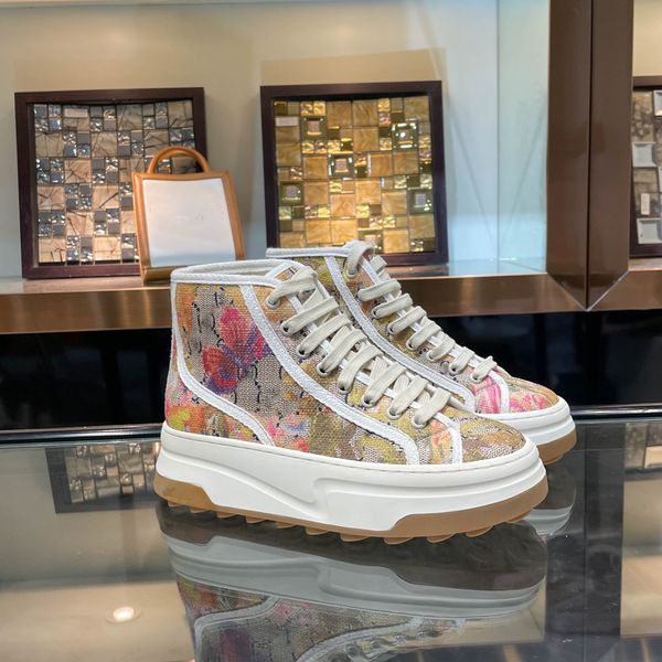 

retro casual sneakers tennis 1 sneakers canvas luxurys shoes beige blue washed jacquard denim women's shoes ace designer rubber sole em, Black