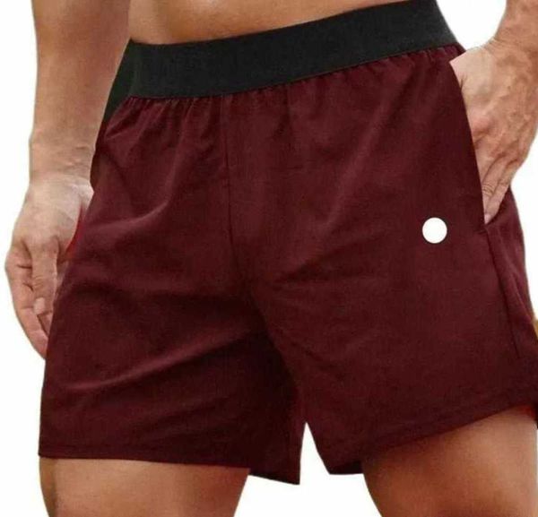 

men yoga sports shorts outdoor fitness quick lululemens solid color casual running lulus quarter ice silk pant, White;black