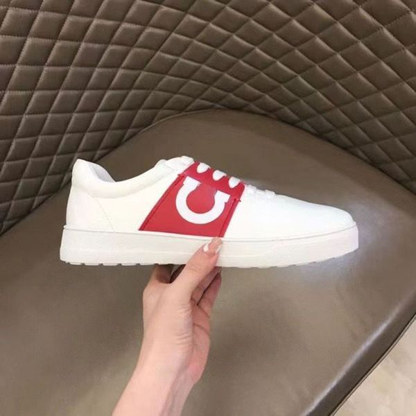 

fashion men designer dress shoes letter printed lace up streetwear luxury mens party sports casual shoe mkjkmjk000001, Red;white